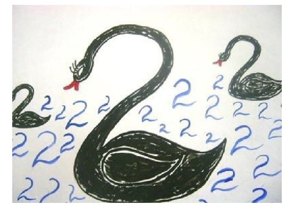 Цифра 2 в виде лебедя
