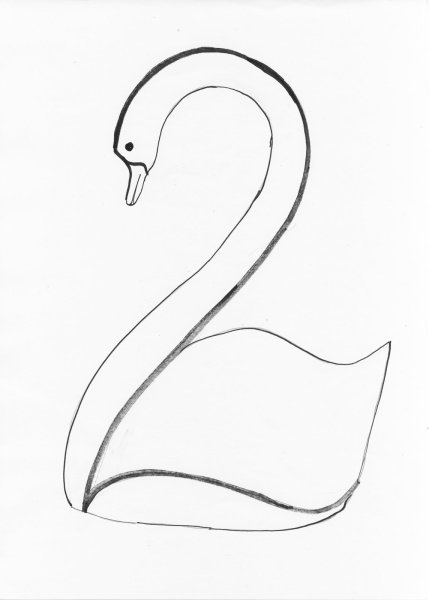 Двойка в виде лебедя