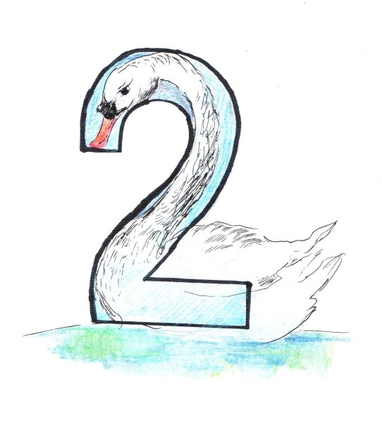 Лебедь рисунок для детей