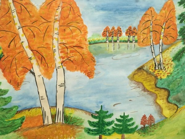 Рисунок на тему унылая пора