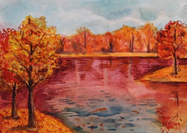 Рисунок на тему унылая пора очей очарованье