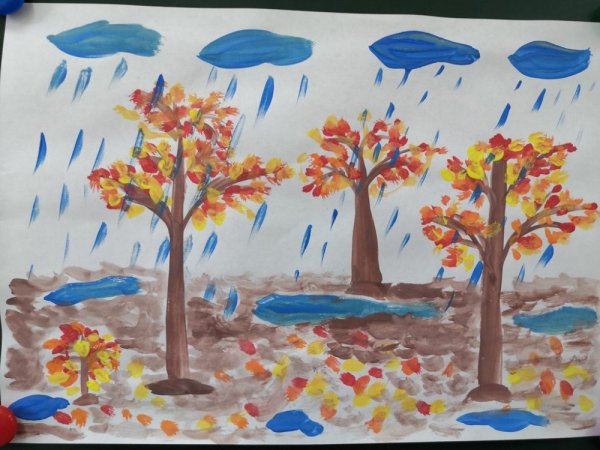 Пейзаж осени старшая группа