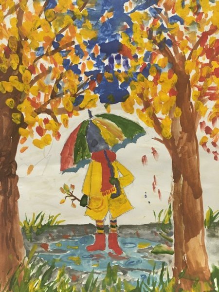 Осенняя пора очей очарованье рисунок