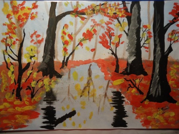 Рисунок на тему осенняя пора очей очарованье