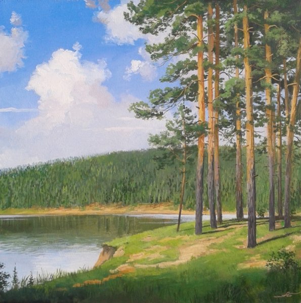 Пейзаж живопись Бузулукский Бор