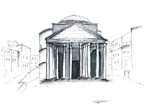 Пантеон карандашом