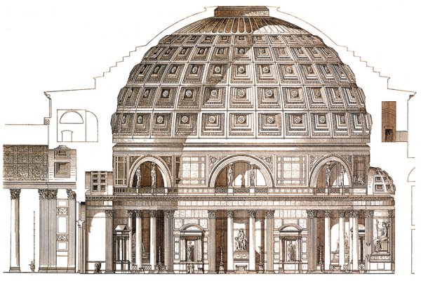 Нарисовать Пантеон Рим