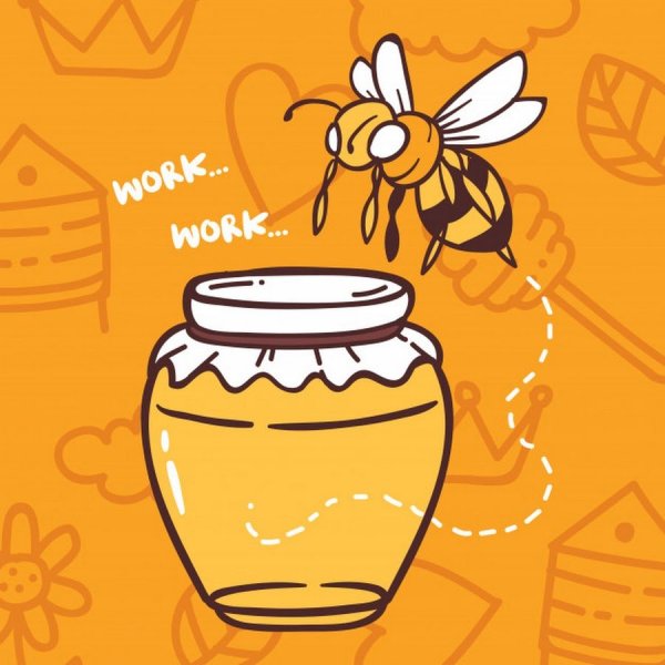 Нарисовать баночку меда