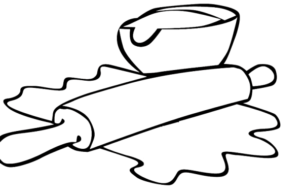 Месим тесто рисунок для детей