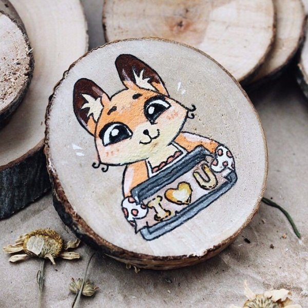 Рисунки на спилах