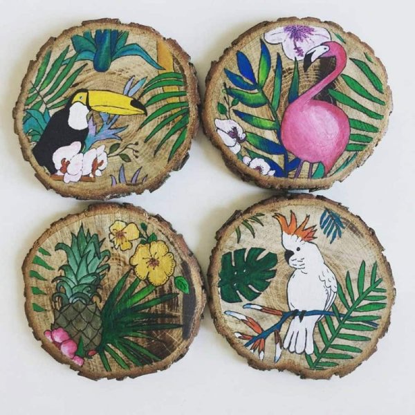 Рисование на спиле дерева