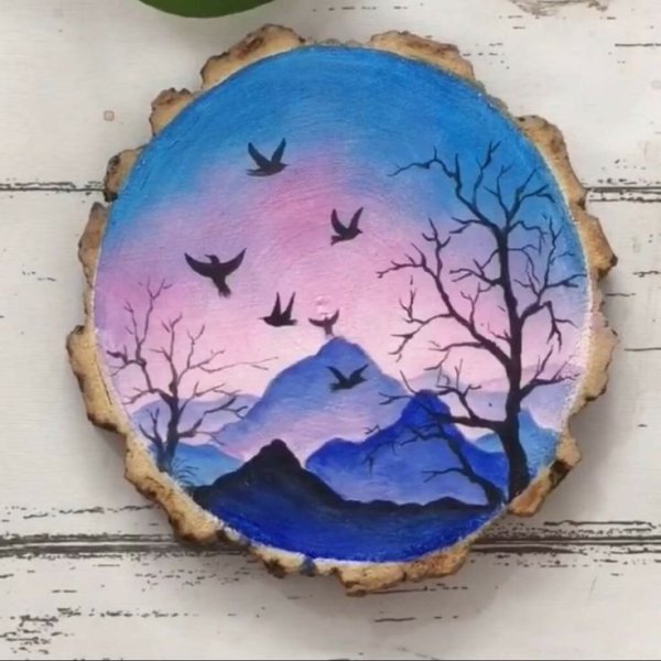 Рисование на спилах