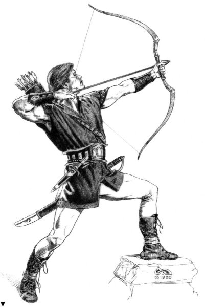 Нарисовать лучника