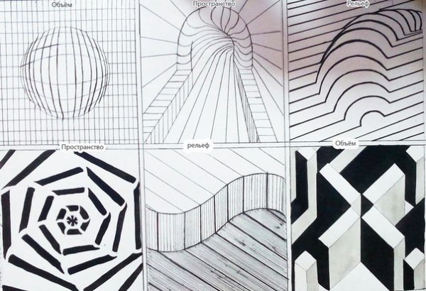 Композиция из линий пространство