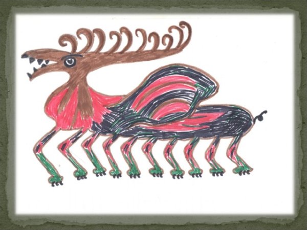 Рисунок фантастического животного