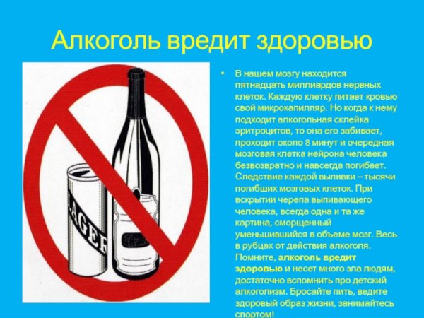 Алкоголь вредит здоровью