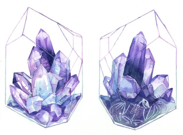 Кристалл аметист арт