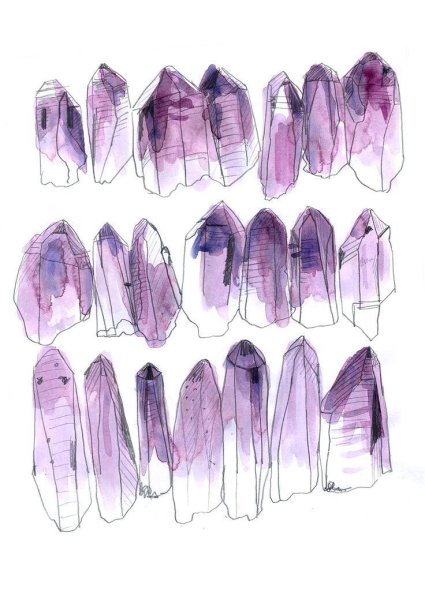 Кристал акварель аметист