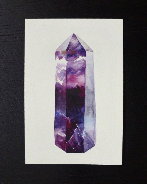 Аметист акварелью