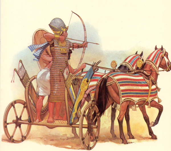 Рисунок колесницы древнего Египта