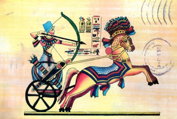 Живопись древнего Египта фараон на колеснице