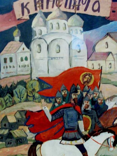 Минин и Пожарский в черно белом цвете