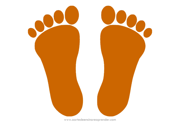 Трафарет следов ног