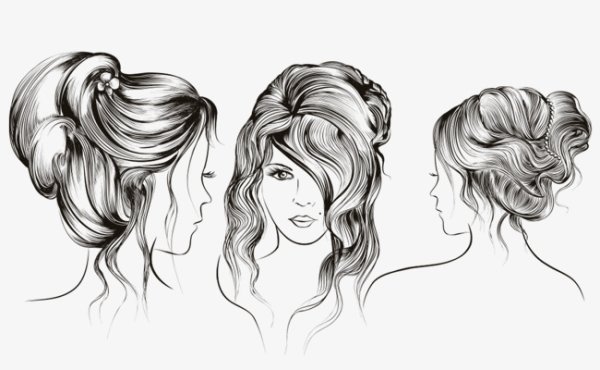 Вечерняя прическа рисунок