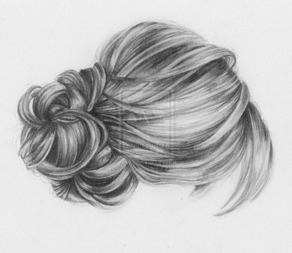 Свадебная прическа карандашом