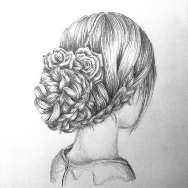 Эскиз прически и макияжа
