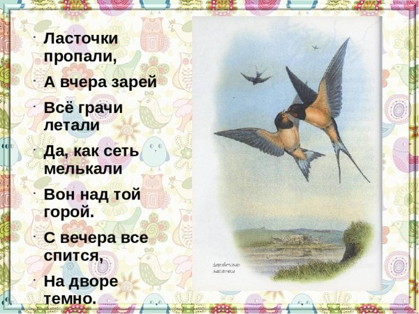 Ласточки Майкова Аполлона Николаевича