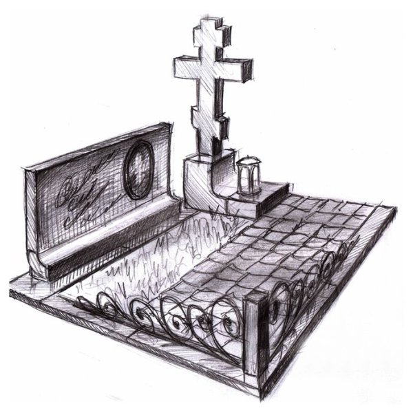 Эскиз памятника на могилу