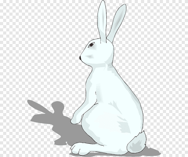 Зайчик белый для детей