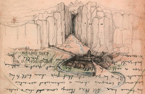 Хельмова Падь рисунок Толкина