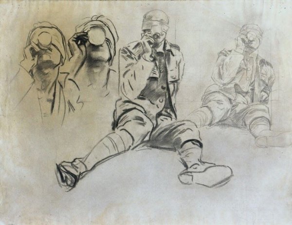 Раненый солдат арты карандашом