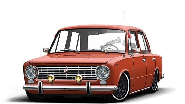 Копейка машина рисунок