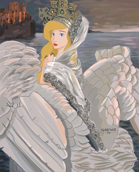 Принцесса лебедь raskraska