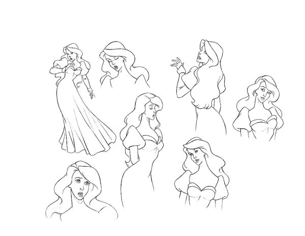 Принцесса Одетт раскраска