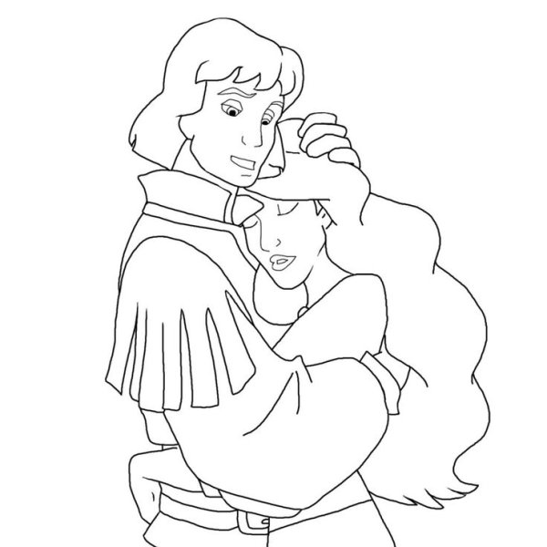 Раскраска Одетт принцесса лебедь