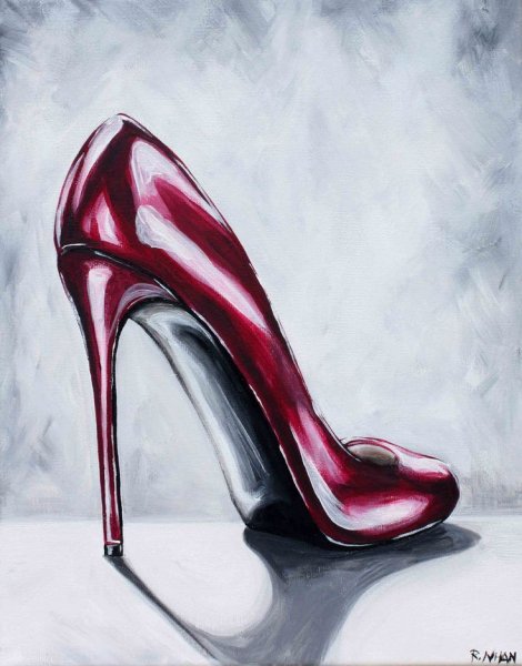 Туфли акварель