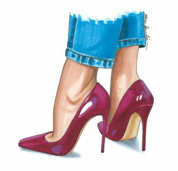 Иллюстрации стильные туфли