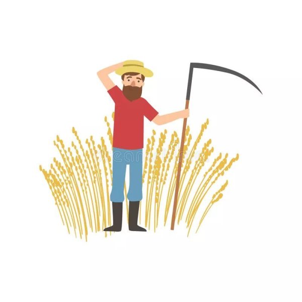 Рисунок косы для травы