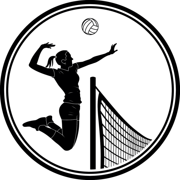 Волейболист черный на белом фоне