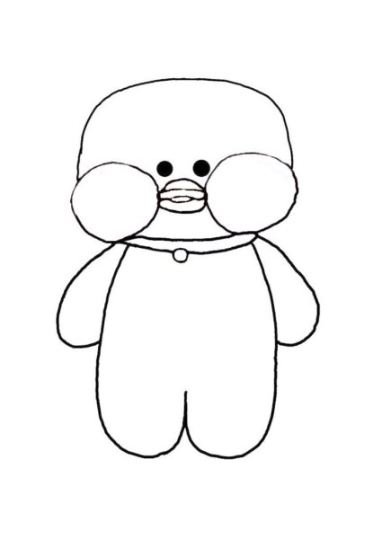 Уточка лалафанфан раскраска