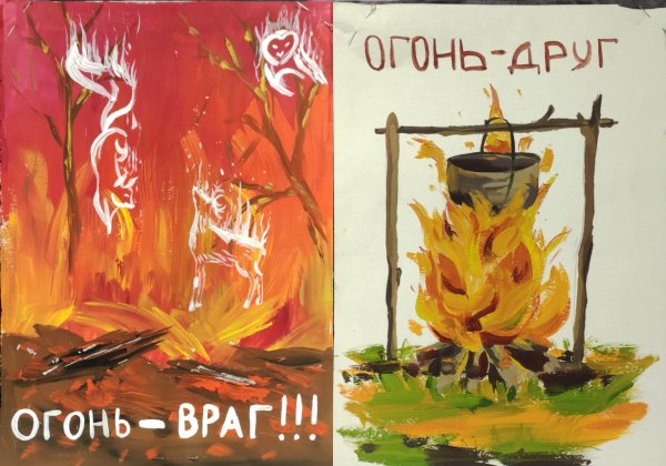 Огонь-друг огонь-враг рисунки