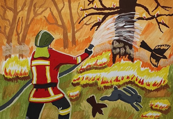 Плакат огонь друг огонь враг