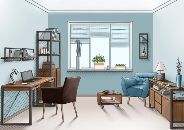 Кабинет иллюстрация