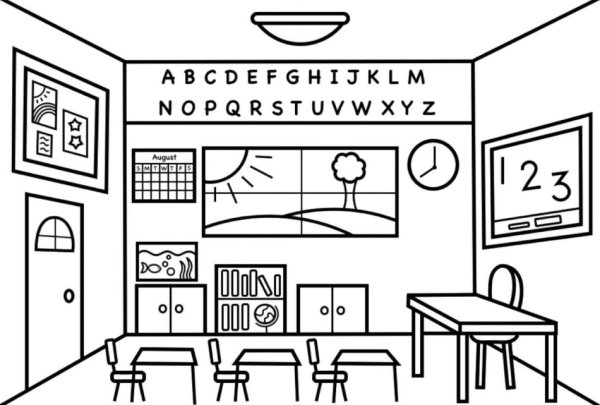 Раскраска кабинет