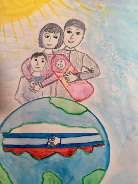 Крепкая семья рисунок