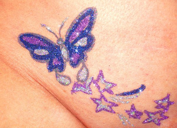 Глиттер тату бикини